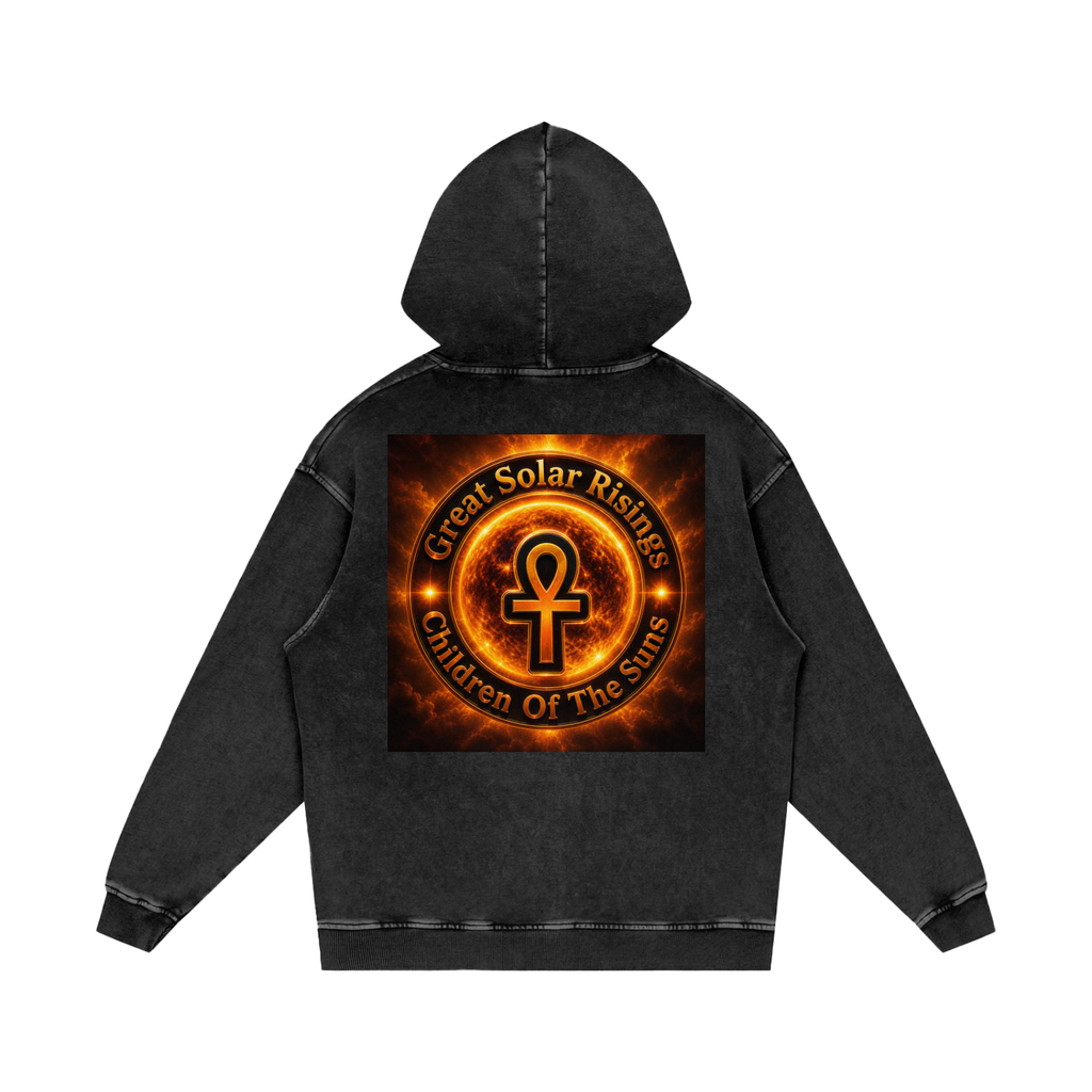 Snow Washed Loose Cotton Hoodie