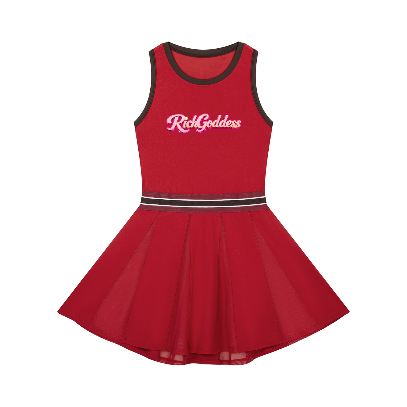 Women's Color Block A-Line Sleeveless Dress