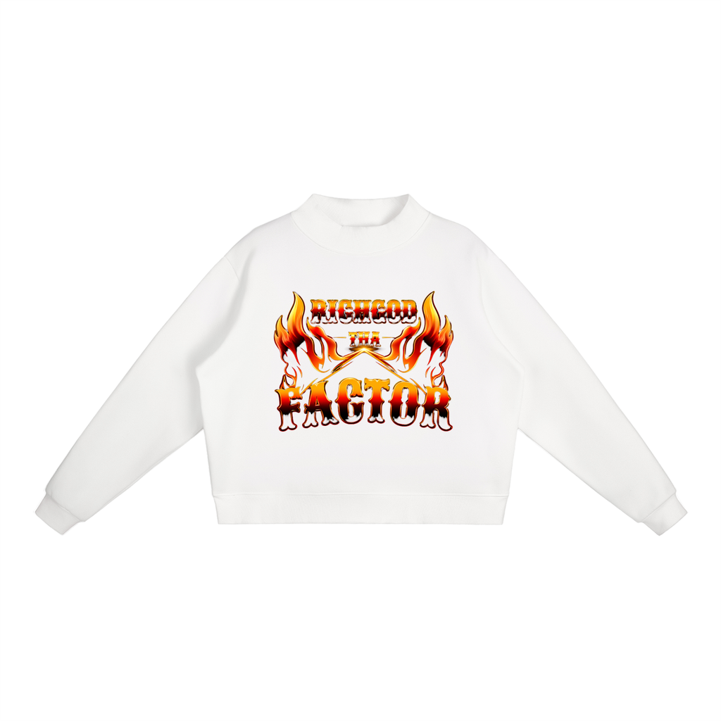 RGTF Essential Fleece Mock-Neck Crew Sweatshirt