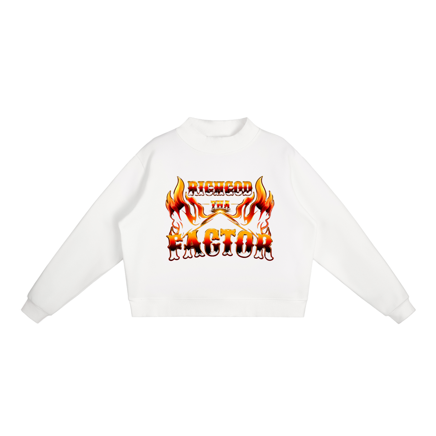 RGTF Essential Fleece Mock-Neck Crew Sweatshirt
